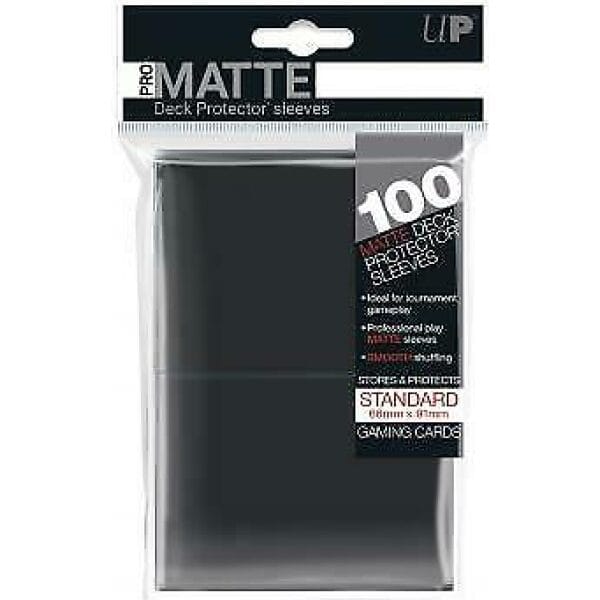 Ultra Pro Sleeves: Pro-Matte Black (100 count) - Crazy Jackalope Games